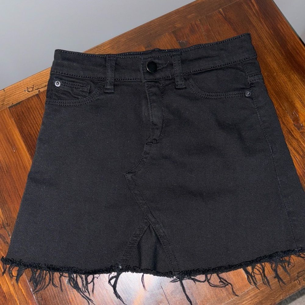 DL1961 Girls Black Jean Mini Skirt Size 8